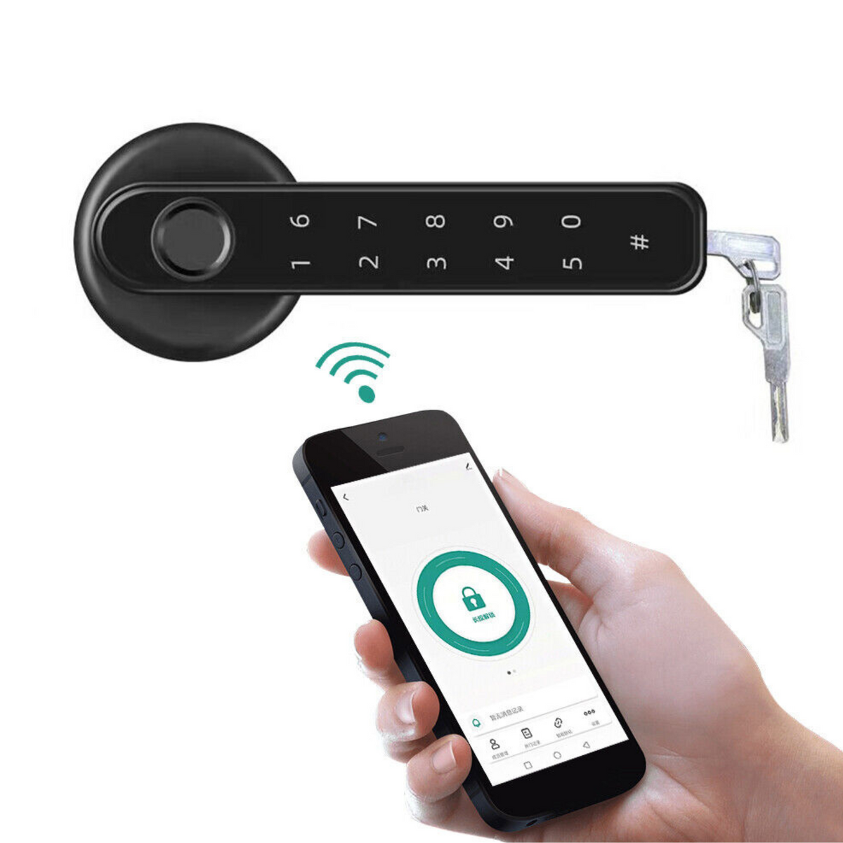Smart Door Lock With Bluetooth Fingerprint And Mobile App Control - Image 2