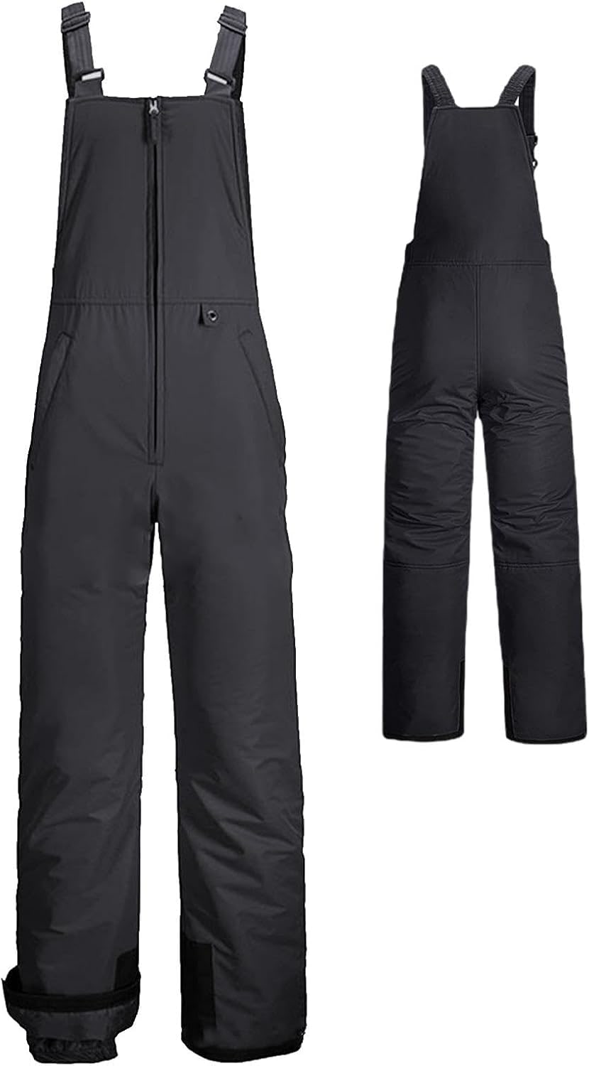Snow Bib Overalls with Insulated Full-Length Design and Adjustable Straps - Image 1