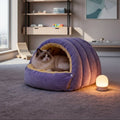 Snugden Enclosed Cat Bed With Arctic Fleece Lining For Warmth And Security - Image 1