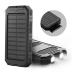 Solar Charger Power Bank With Dual USB Ports LED Flashlight And IP44 Waterproofing - Image 1
