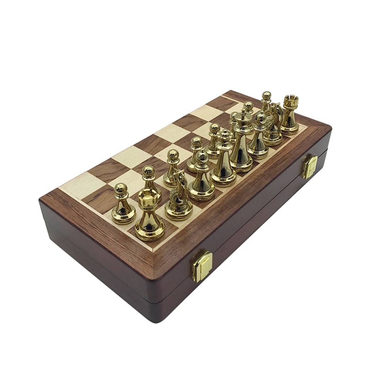 Solid Wood Folding Chess Set With Large Pieces Premium Gift Box - Image 7