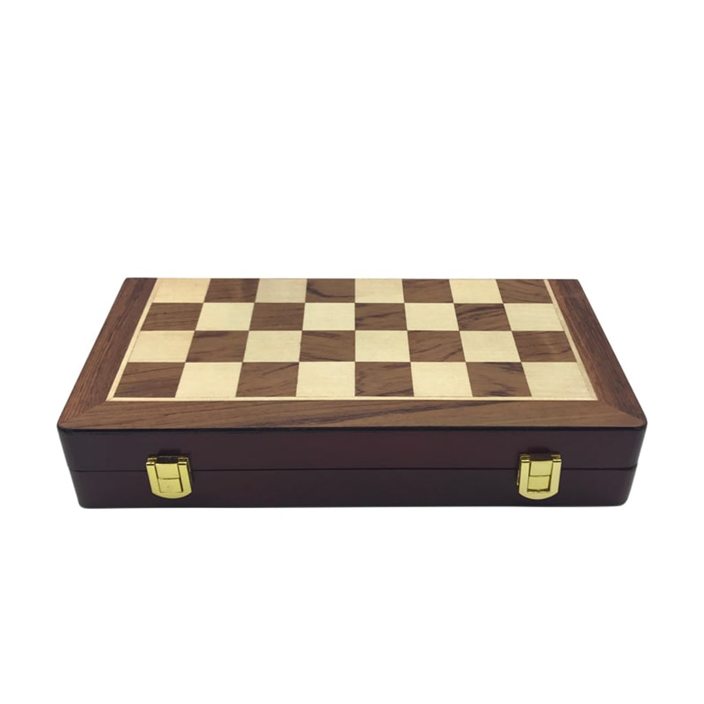 Solid Wood Folding Chess Set With Large Pieces Premium Gift Box - Image 5