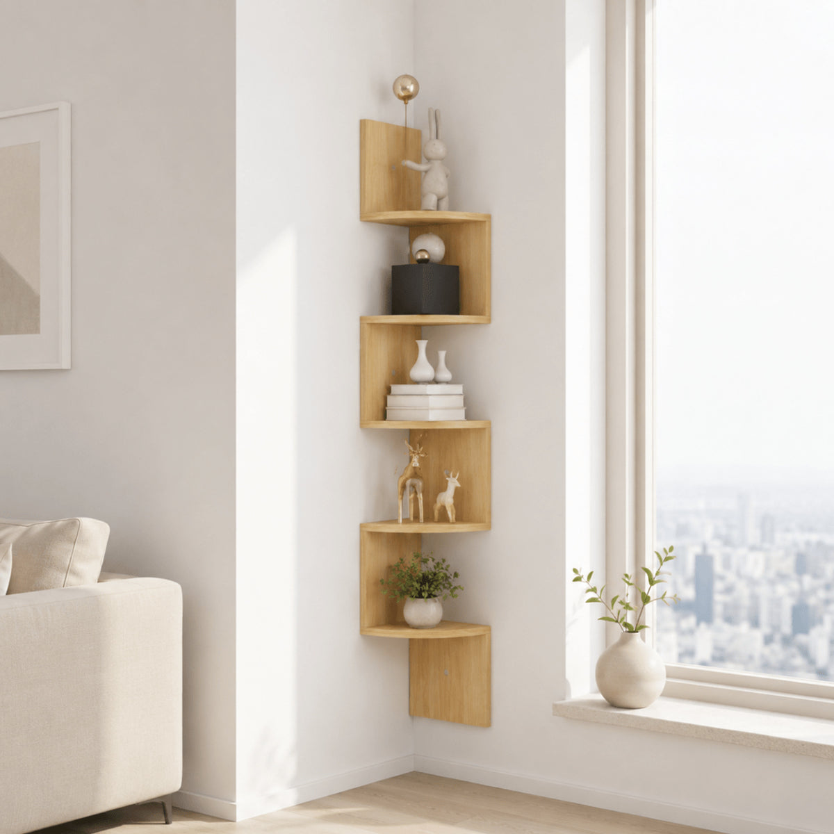 Spiral Design Corner Wall Shelf - Image 2