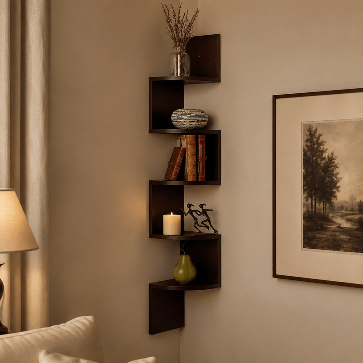 Spiral Design Corner Wall Shelf - Image 3