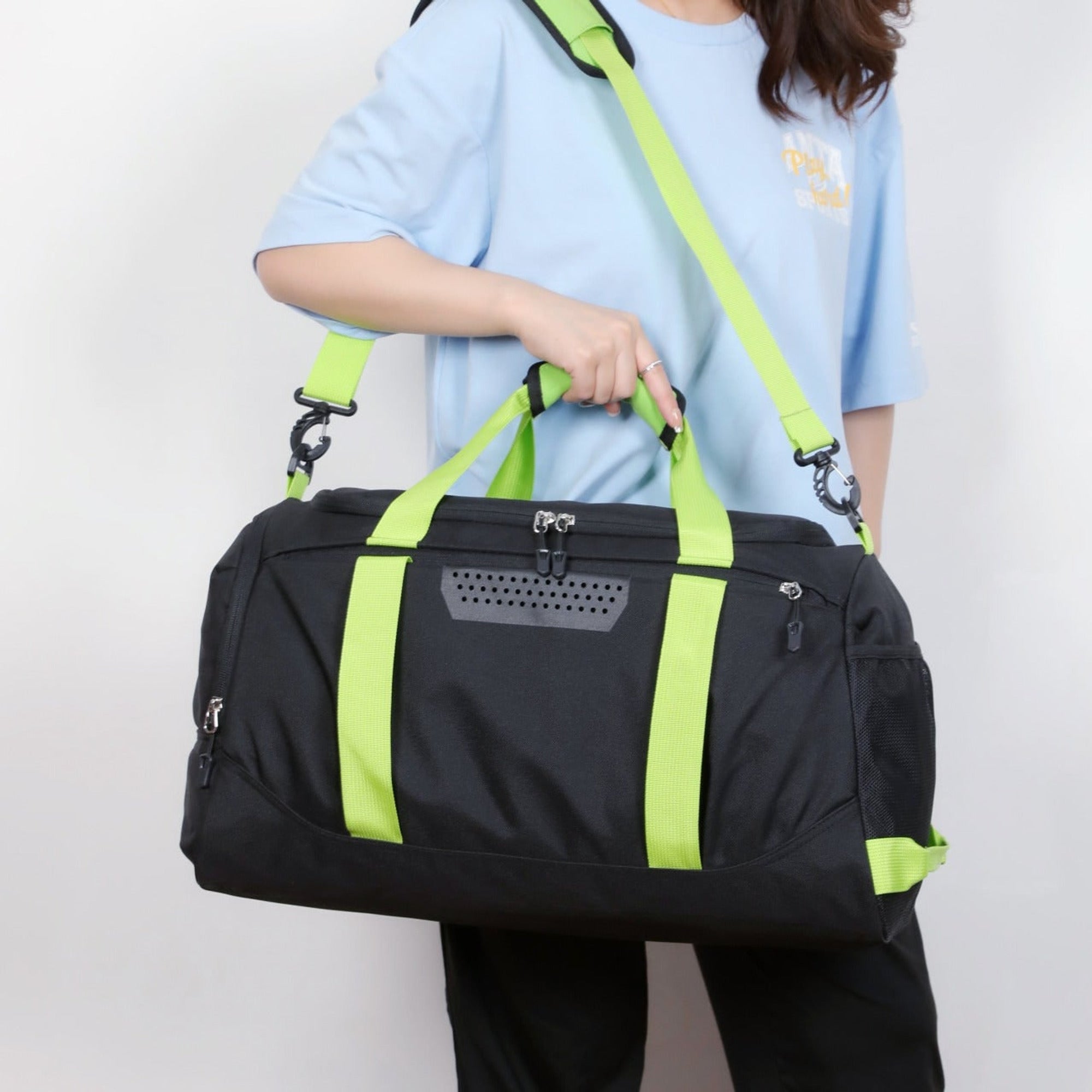 Sporty Travel Bag With Insulated Interior Compartment And Adjustable Shoulder Strap - Image 8