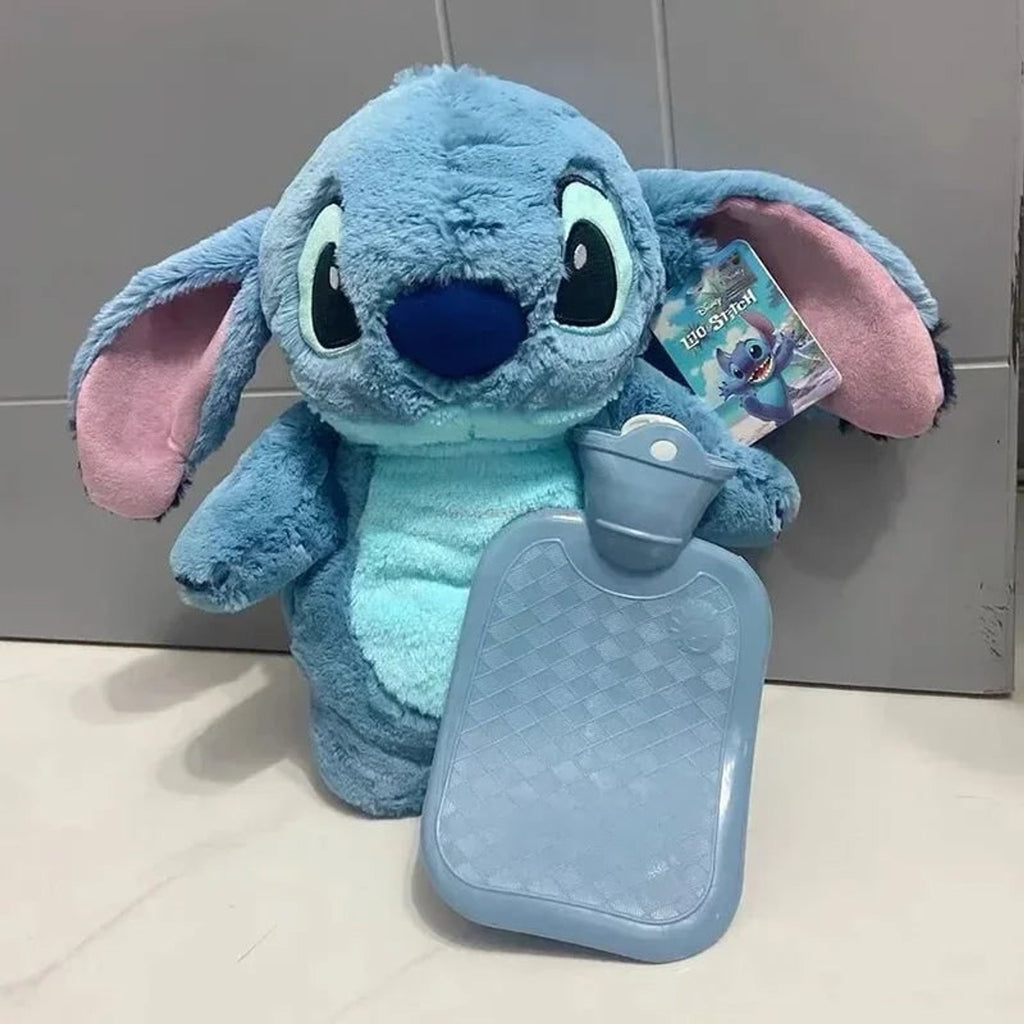 Stitch Plush Hot Water Bottle Extra Large Soft Winter Hand Warmer - Image 1