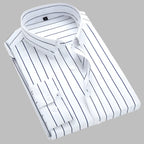 Striped Oxford Shirt with Relaxed Button-Down Fit and Chest Pocket - Image 1