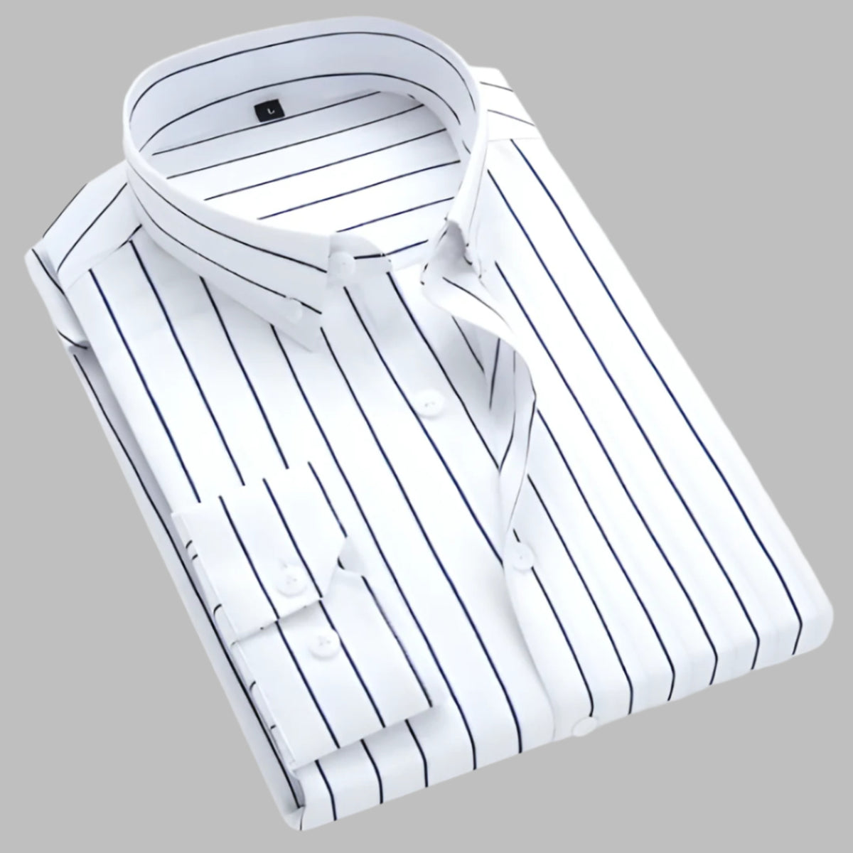 Striped Oxford Shirt with Relaxed Button-Down Fit and Chest Pocket - Image 1
