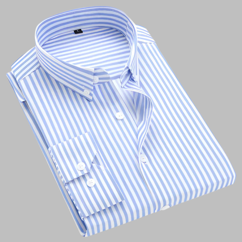 Striped Oxford Shirt with Relaxed Button-Down Fit and Chest Pocket - Image 3