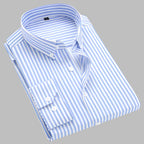 Striped Oxford Shirt with Relaxed Button-Down Fit and Chest Pocket - Image 3