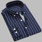 Striped Oxford Shirt with Relaxed Button-Down Fit and Chest Pocket - Image 4