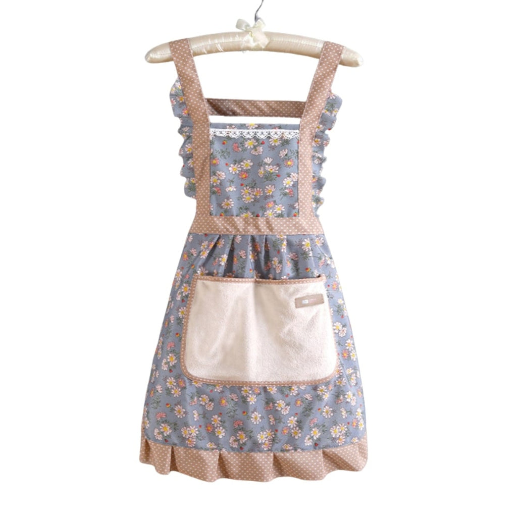 Stylish Cooking Apron With Elegant Floral Design Perfect For Home And Restaurant Use - Image 2