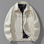 Suede Jacket with Relaxed Fit and Snap-Front - Image 5