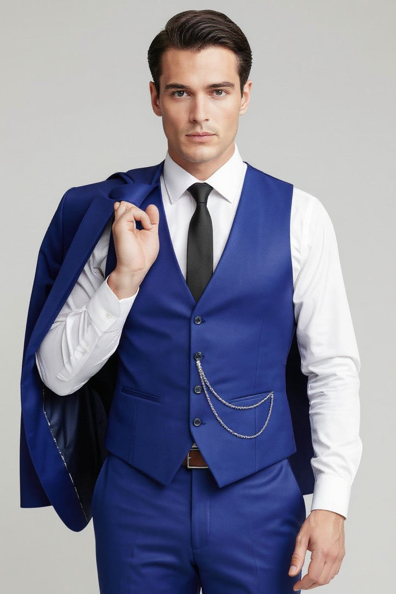 NOVA |  Men's Tailored Fit Single Breasted Two-buttons 3 Pieces Wedding Suits Regular price