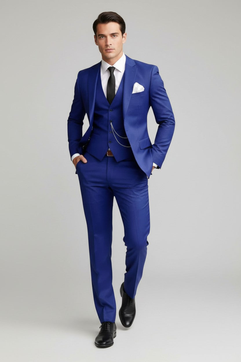 NOVA |  Men's Tailored Fit Single Breasted Two-buttons 3 Pieces Wedding Suits Regular price