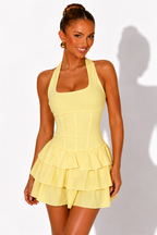NOVA | Halter Neck Ruffle Mini Dress | Summer