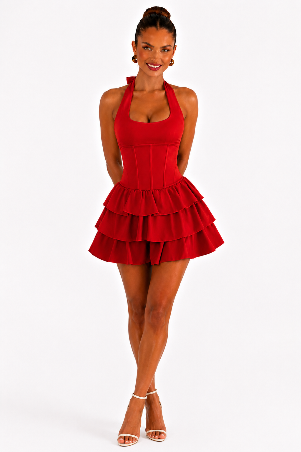 NOVA | Halter Neck Ruffle Mini Dress | Summer