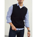 Sweater Vests with Classic Knit Fit and V-Neck - Image 4