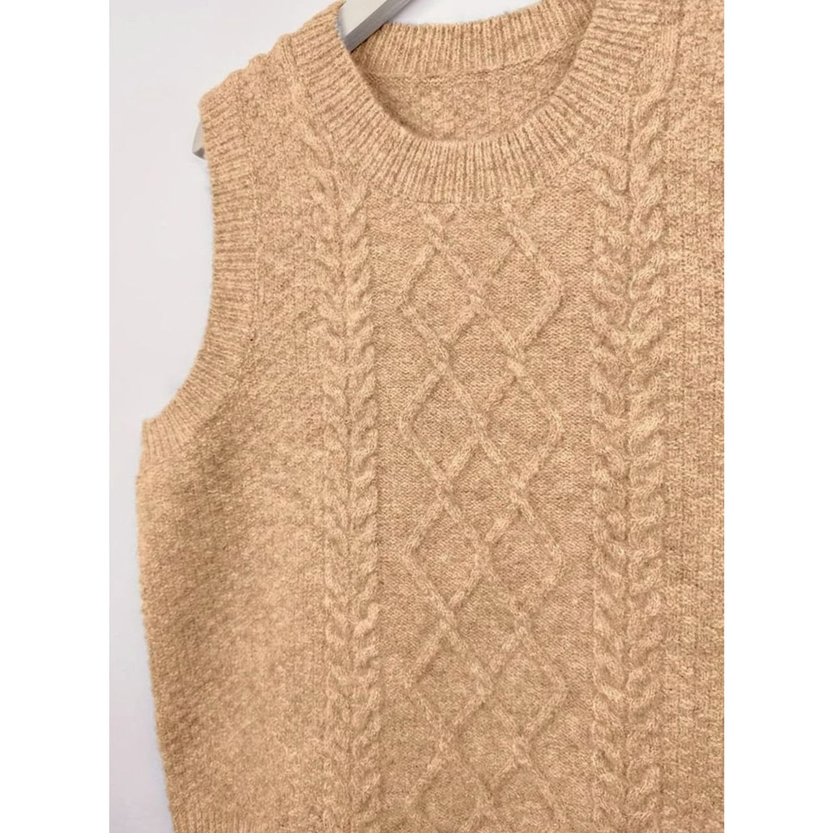 Sweater Vests with Flattering Cable-Knit Fit and Round Neck - Image 4