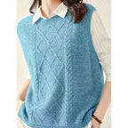 Sweater Vests with Flattering Cable-Knit Fit and Round Neck - Image 7