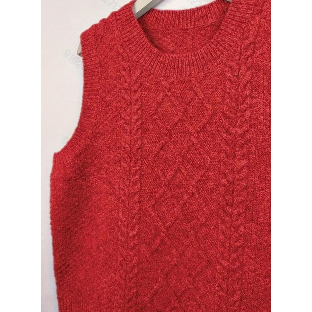 Sweater Vests with Flattering Cable-Knit Fit and Round Neck - Image 15