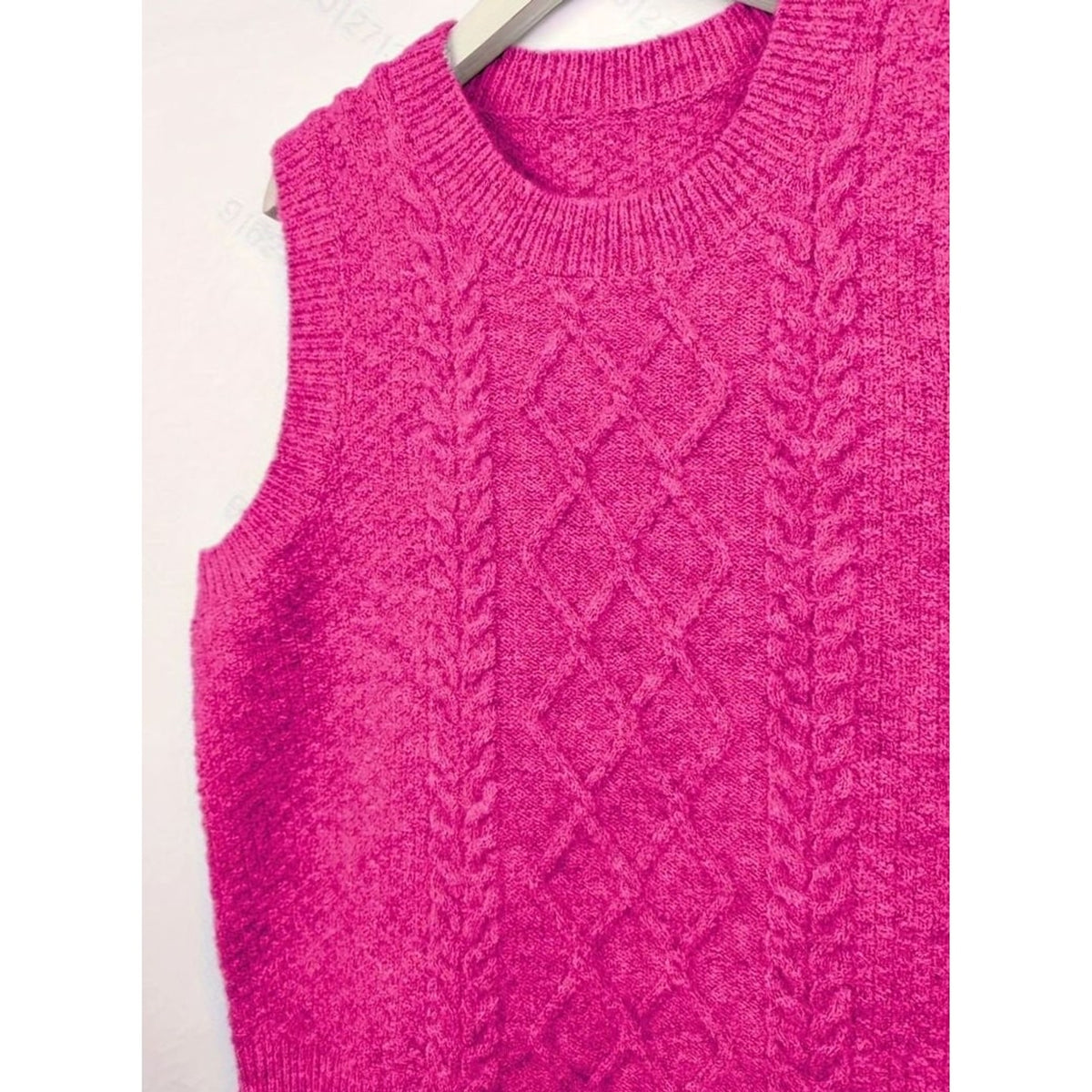 Sweater Vests with Flattering Cable-Knit Fit and Round Neck - Image 12