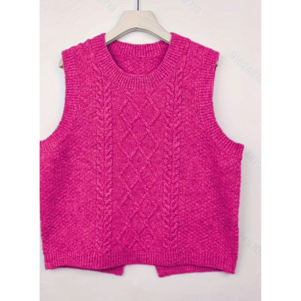 Sweater Vests with Flattering Cable-Knit Fit and Round Neck - Image 11
