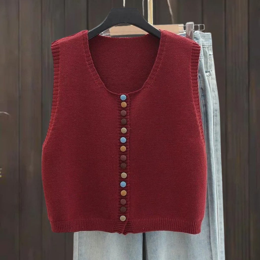 Sweater Vests with Flattering Knit Fit and Scoop Neckline - Image 1