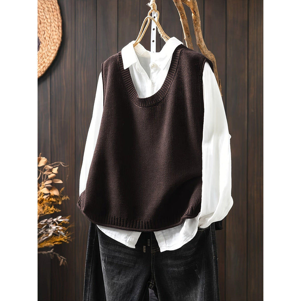 Sweater Vests with Flattering Two Piece and V-Neck - Image 3
