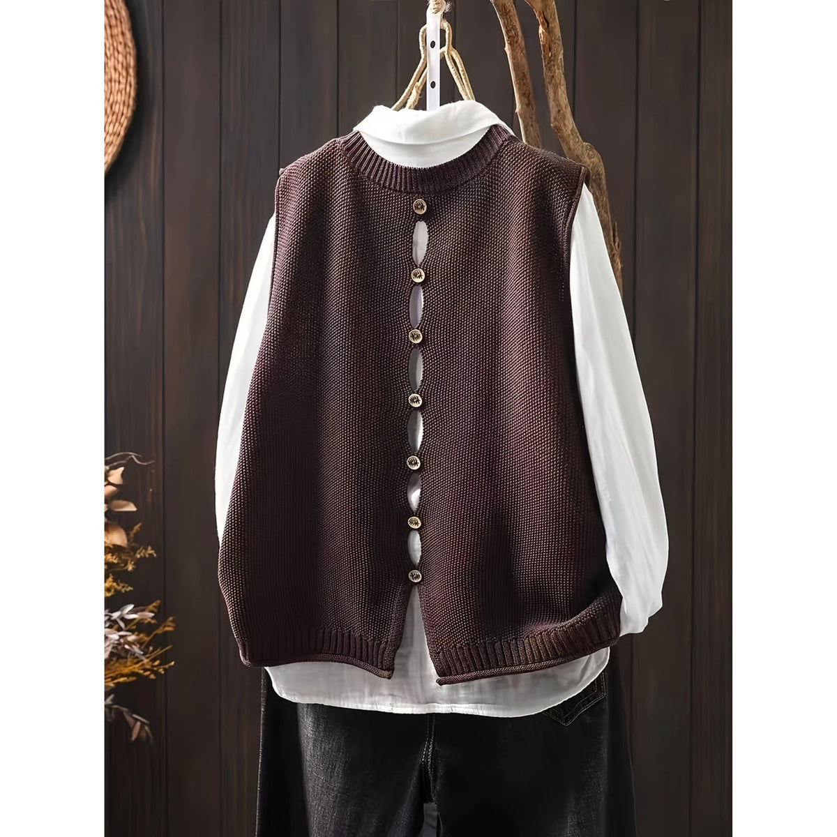 Sweater Vests with Flattering Two Piece and V-Neck - Image 4