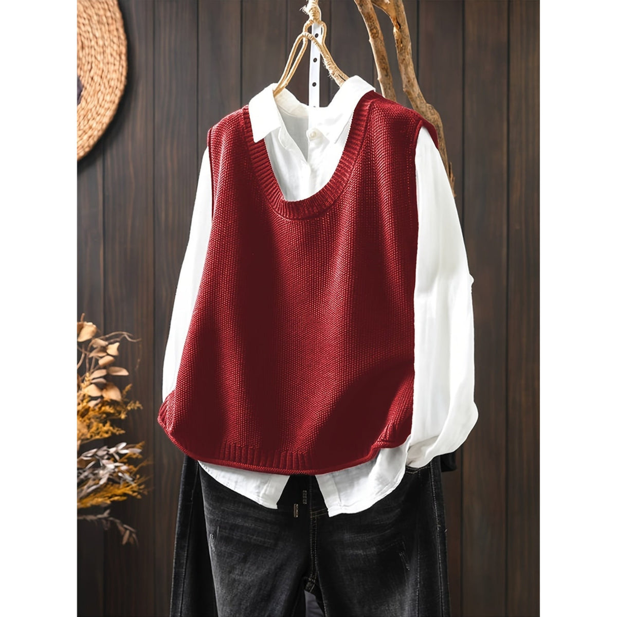 Sweater Vests with Flattering Two Piece and V-Neck - Image 7