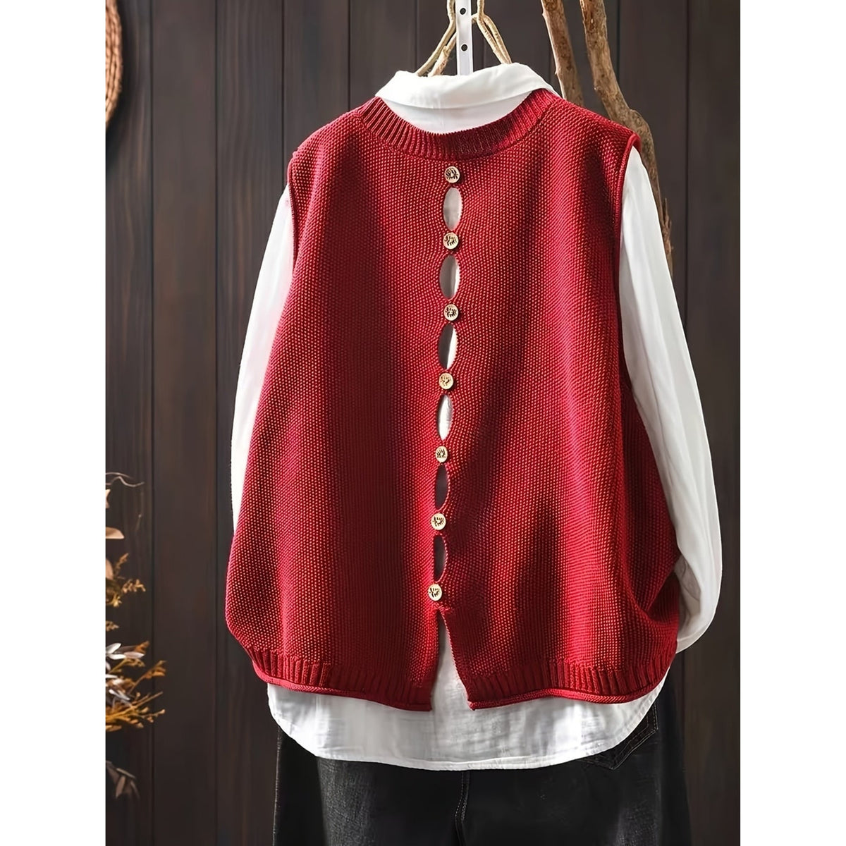 Sweater Vests with Flattering Two Piece and V-Neck - Image 8