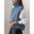 Sweater Vests with Knit Turtleneck Style and Relaxed Fit - Image 10