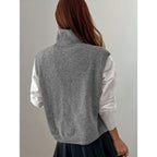 Sweater Vests with Knit Turtleneck Style and Relaxed Fit - Image 14