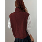 Sweater Vests with Knit Turtleneck Style and Relaxed Fit - Image 2