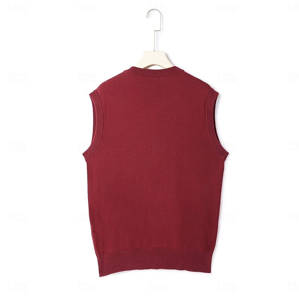 Sweater Vests with Knit V-Neck Design and Front Buttons - Image 9
