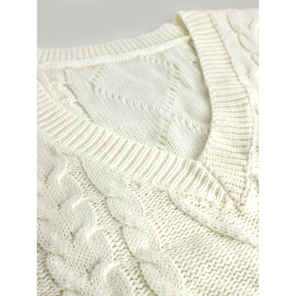 Sweater Vests with Knit V-Neck Design and Sleeveless Cut - Image 14