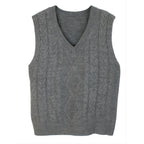 Sweater Vests with Knit V-Neck Design and Sleeveless Cut - Image 7