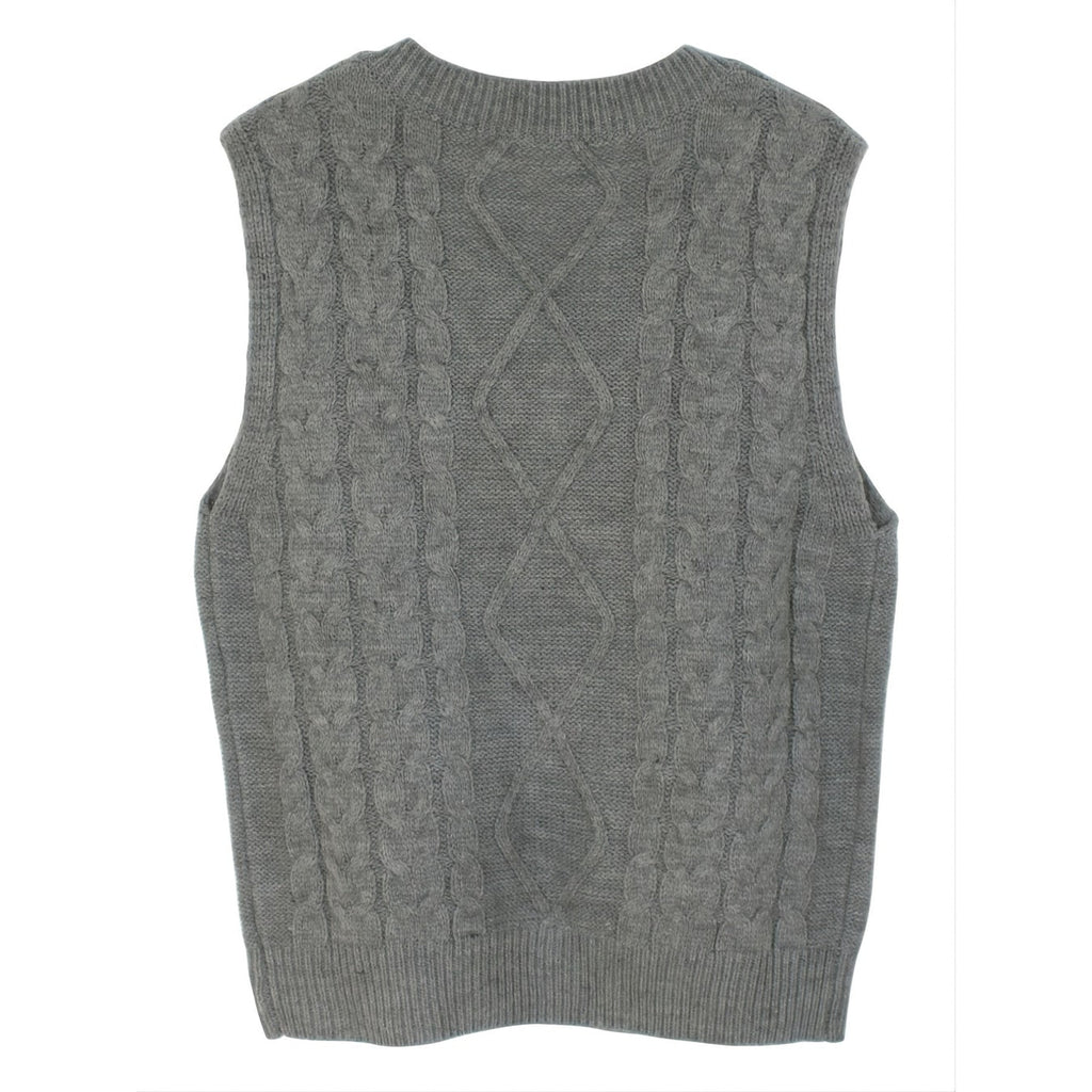 Sweater Vests with Knit V-Neck Design and Sleeveless Cut - Image 8