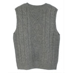 Sweater Vests with Knit V-Neck Design and Sleeveless Cut - Image 8