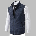 Sweater Vests with Relaxed Knit Fit and Full-Zip - Image 1