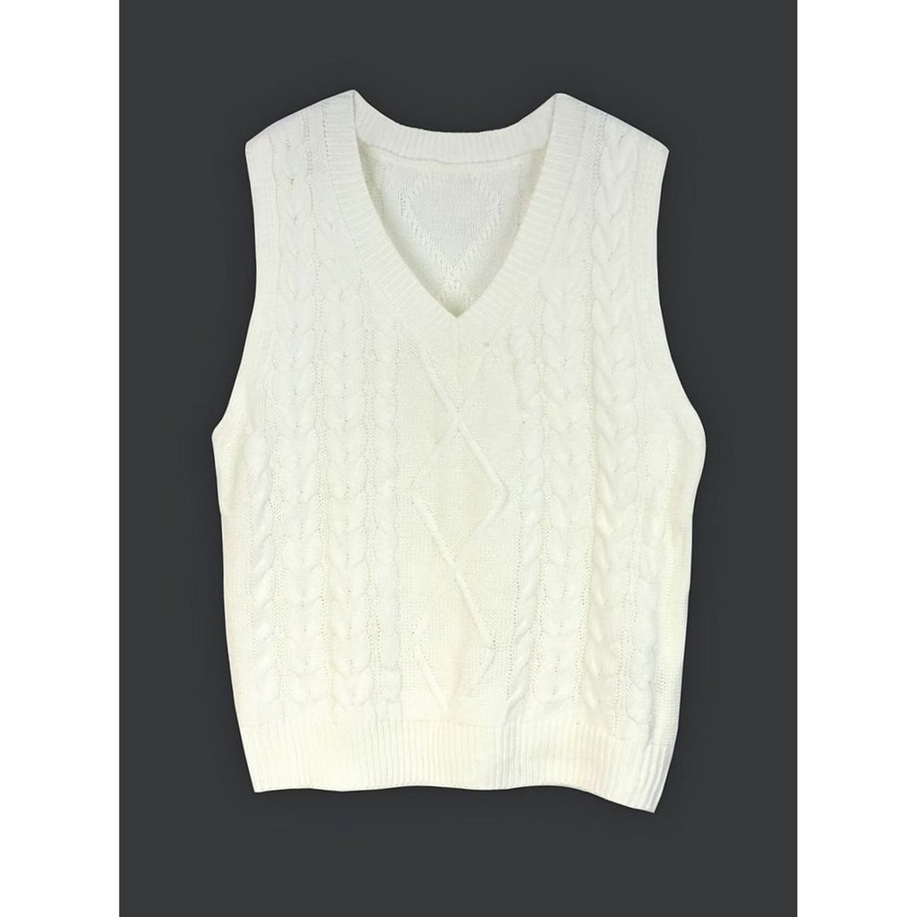Sweater Vests with Relaxed Knit Fit and V-Neck - Image 18