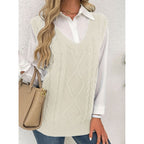 Sweater Vests with Relaxed Knit Fit and V-Neck - Image 21