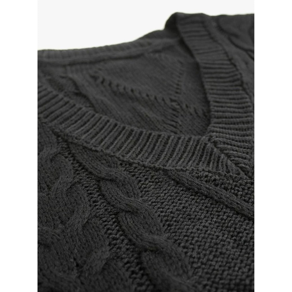 Sweater Vests with Relaxed Knit Fit and V-Neck - Image 26