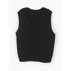 Sweater Vests with Relaxed Knit Fit and V-Neck - Image 29