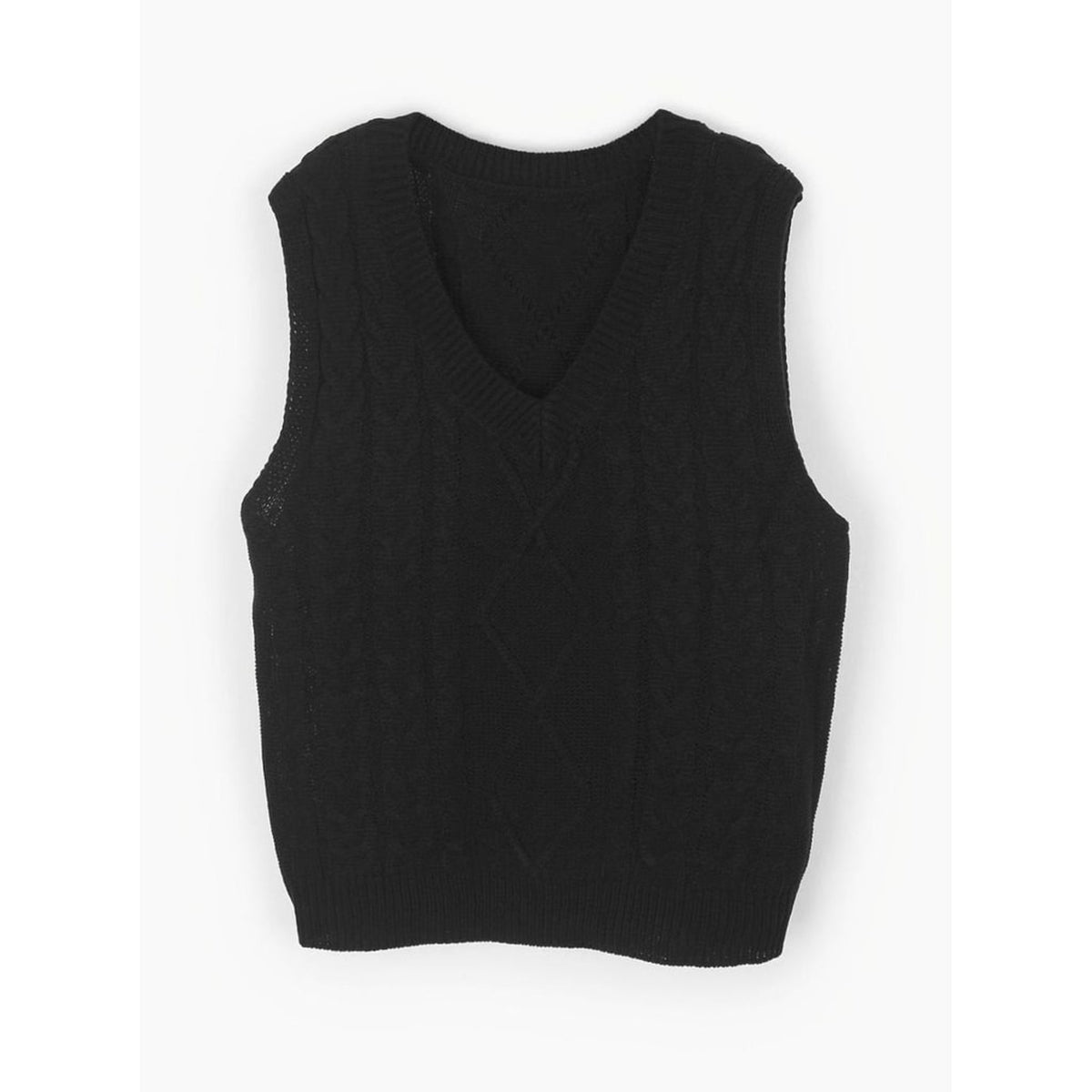 Sweater Vests with Relaxed Knit Fit and V-Neck - Image 29