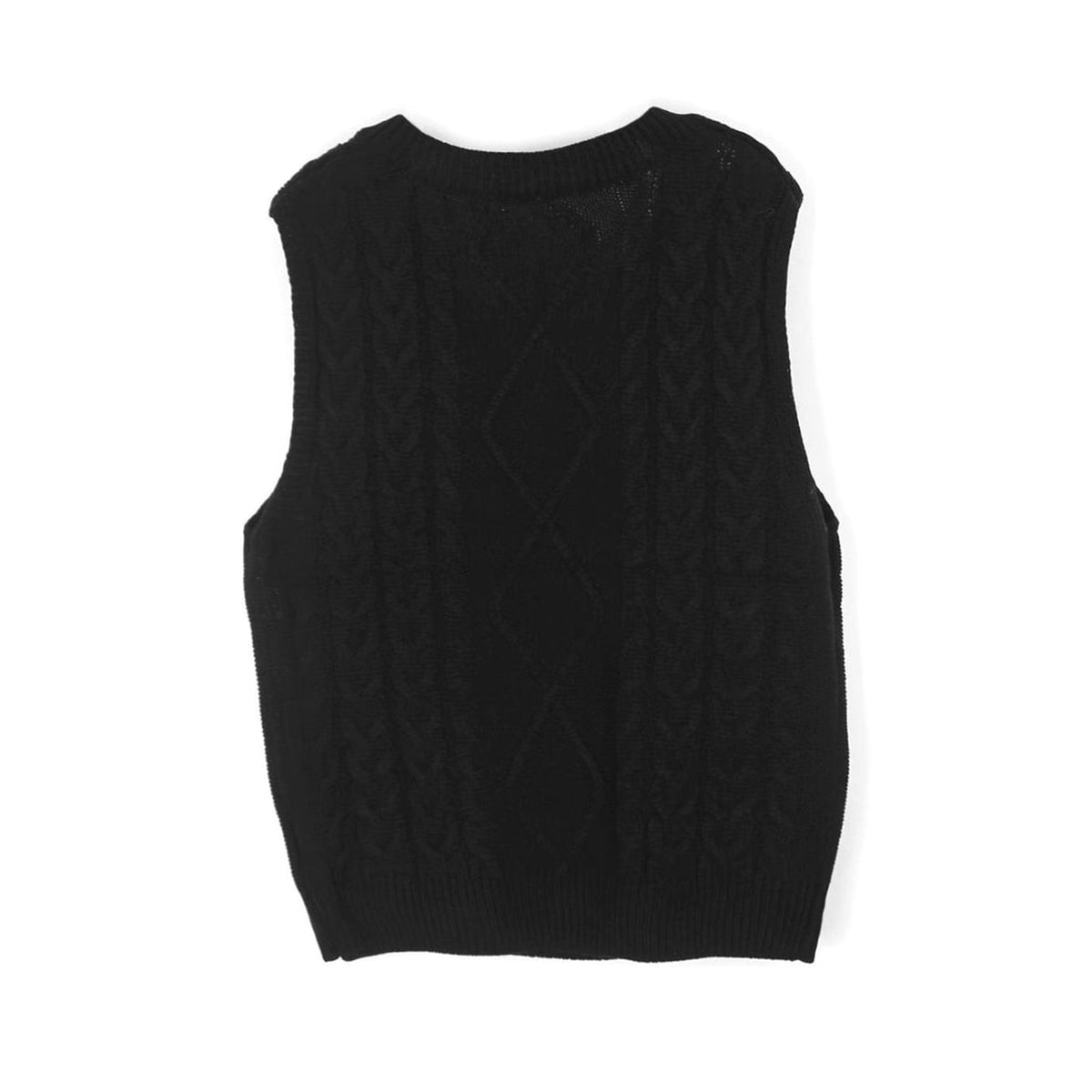 Sweater Vests with Relaxed Knit Fit and V-Neck - Image 30
