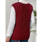 Sweater Vests with Relaxed Knit Fit and V-Neck - Image 35