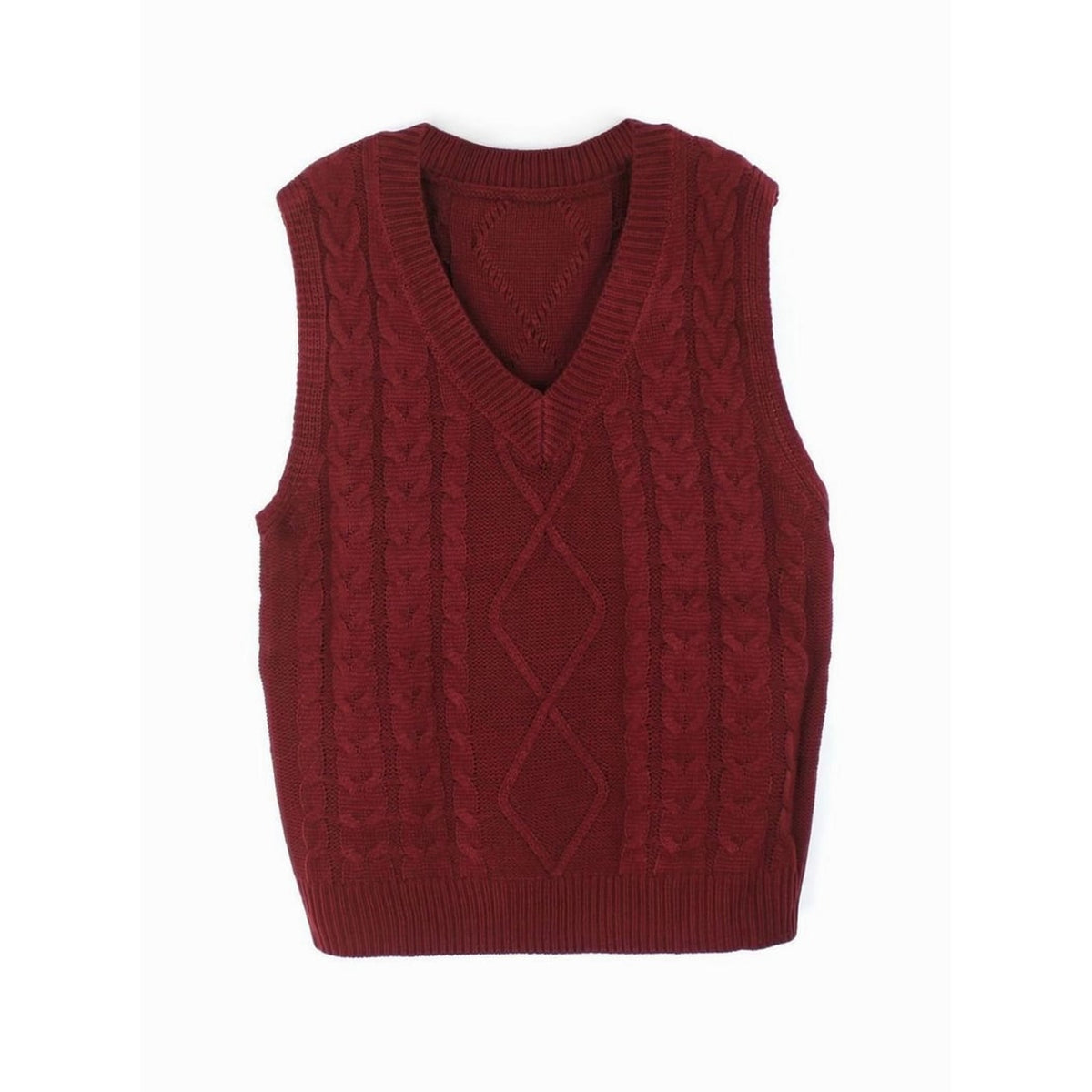 Sweater Vests with Relaxed Knit Fit and V-Neck - Image 40