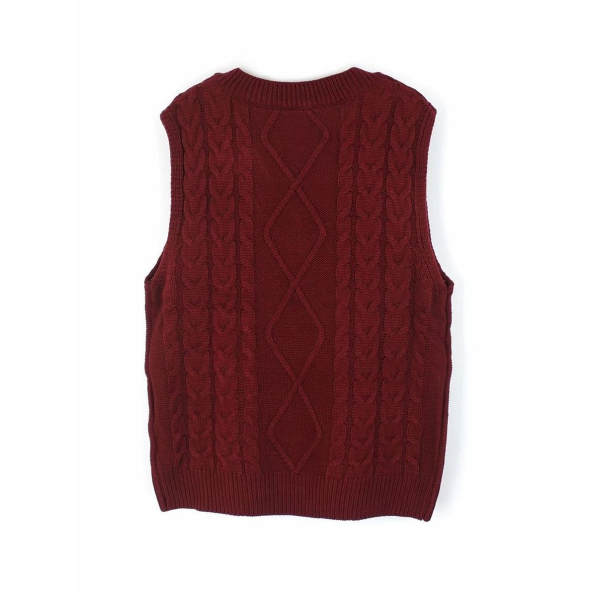 Sweater Vests with Relaxed Knit Fit and V-Neck - Image 41